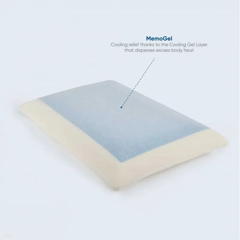 MemoGel Classic Pillow Cool Gel Feel Classic non contoured Pillow