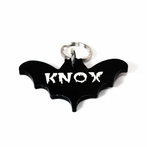 Personalized Bat Pet Tag or Human ID Tag, Perfect tag for cats, 10 different fonts available, Spooky Pet Tags, Cat ID Tag