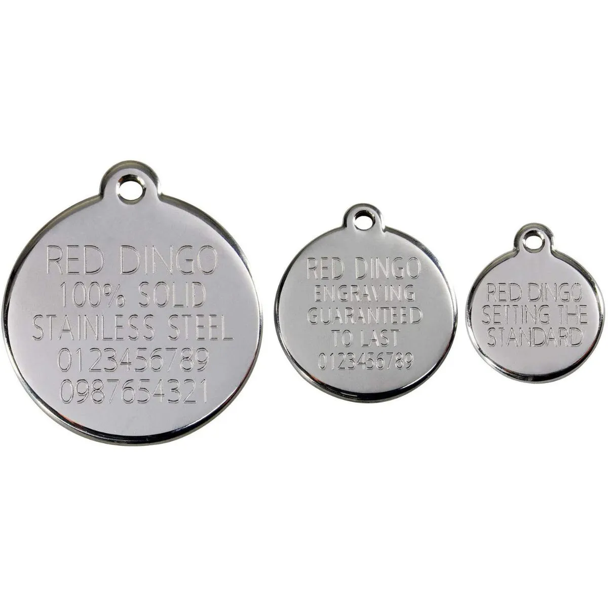 Red Dingo Stainless Steel Fish Pet ID Cat Tag